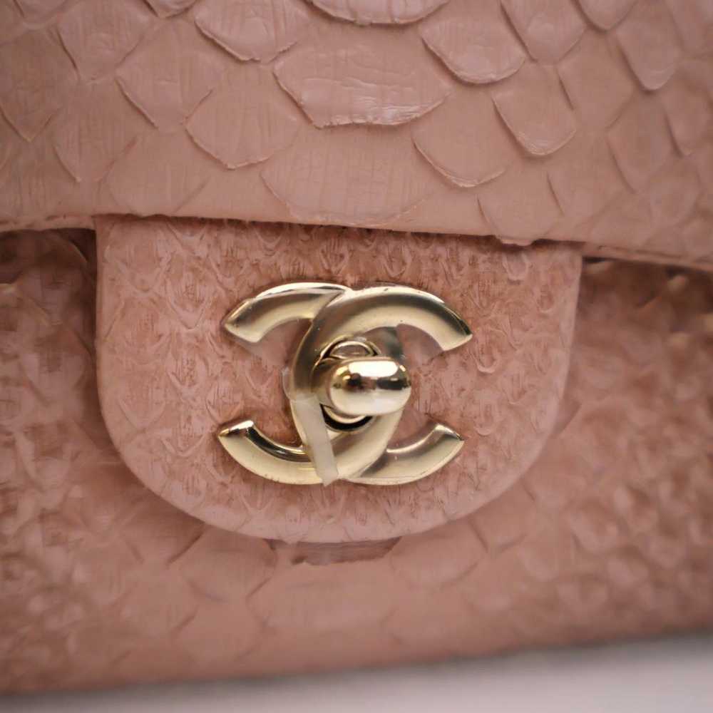 Chanel Chanel Classic Flap Medium Pink Python - image 4