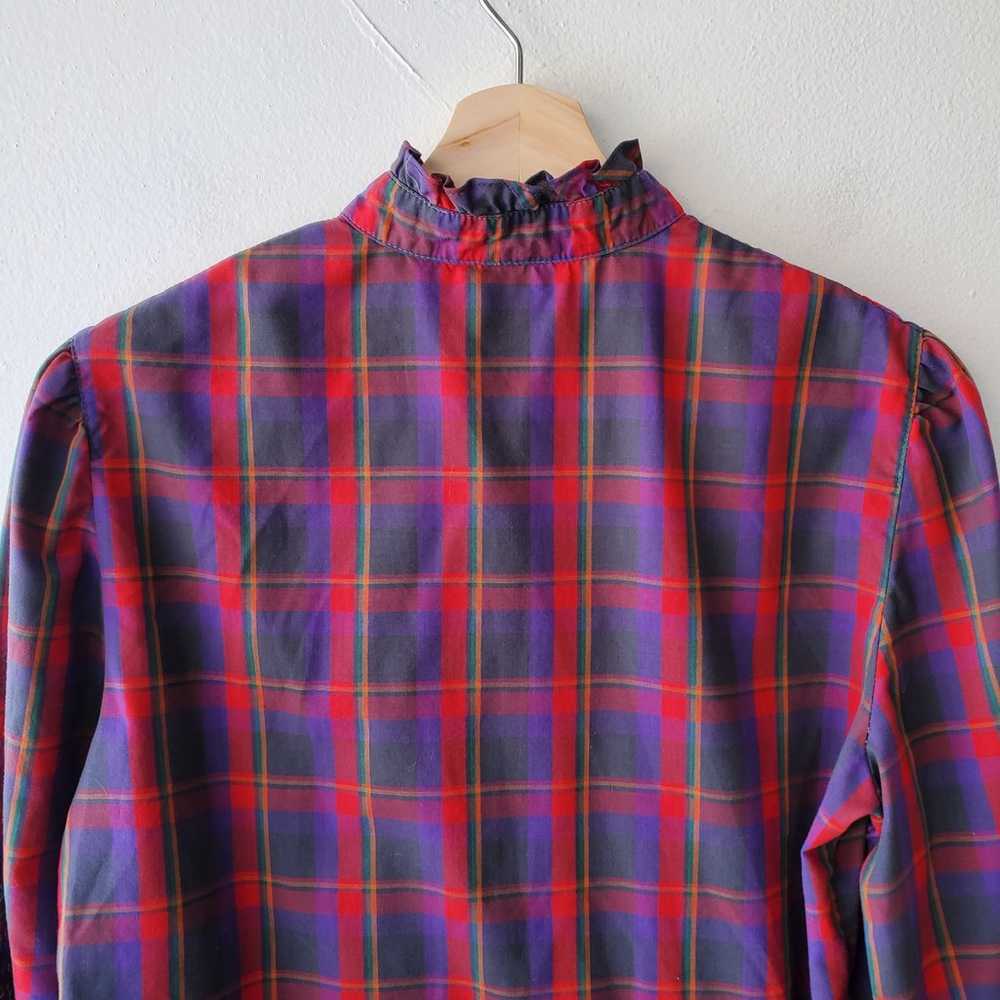 Vintage The Villager Ruffle Neck Button Up Shirt … - image 10