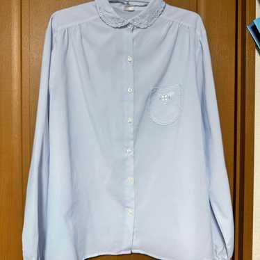 Vintage Blue Blouse Secondhand Rebecca Boutique - image 1