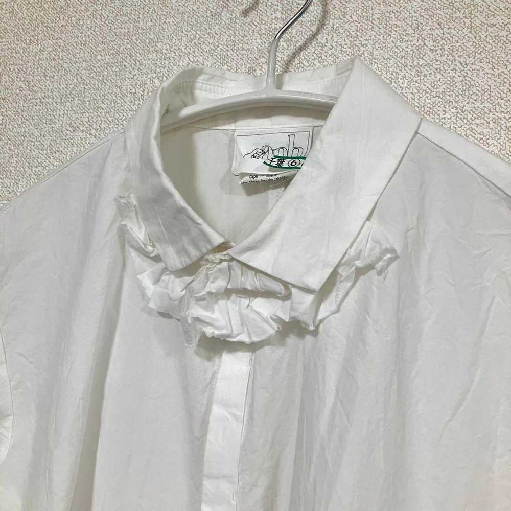 Frilled collar blouse shirt made in Japan. - image 3