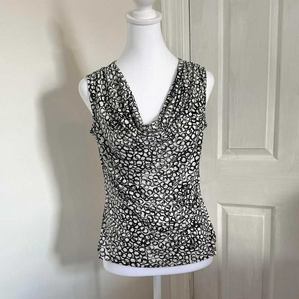 Women's Black and White Scoop Neck Shirt - image 1