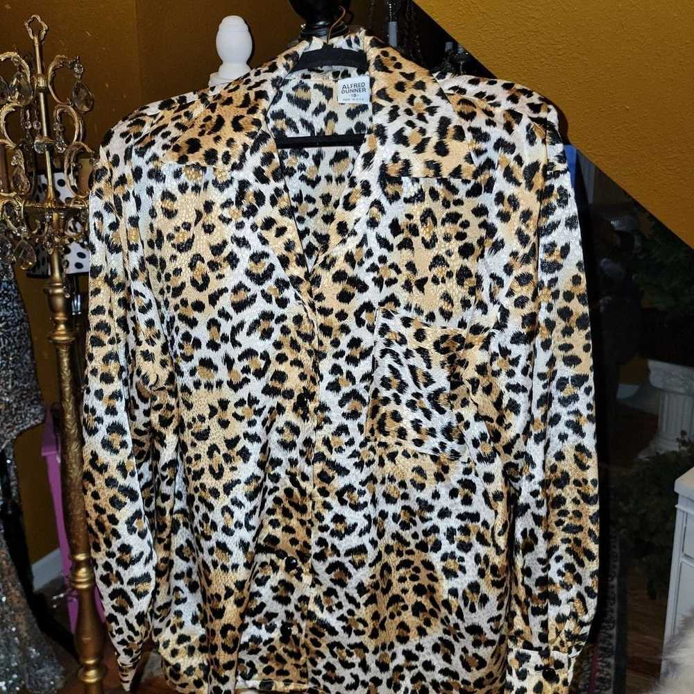 Alfred Dunner qvc vintage leopard cheetah silky s… - image 2