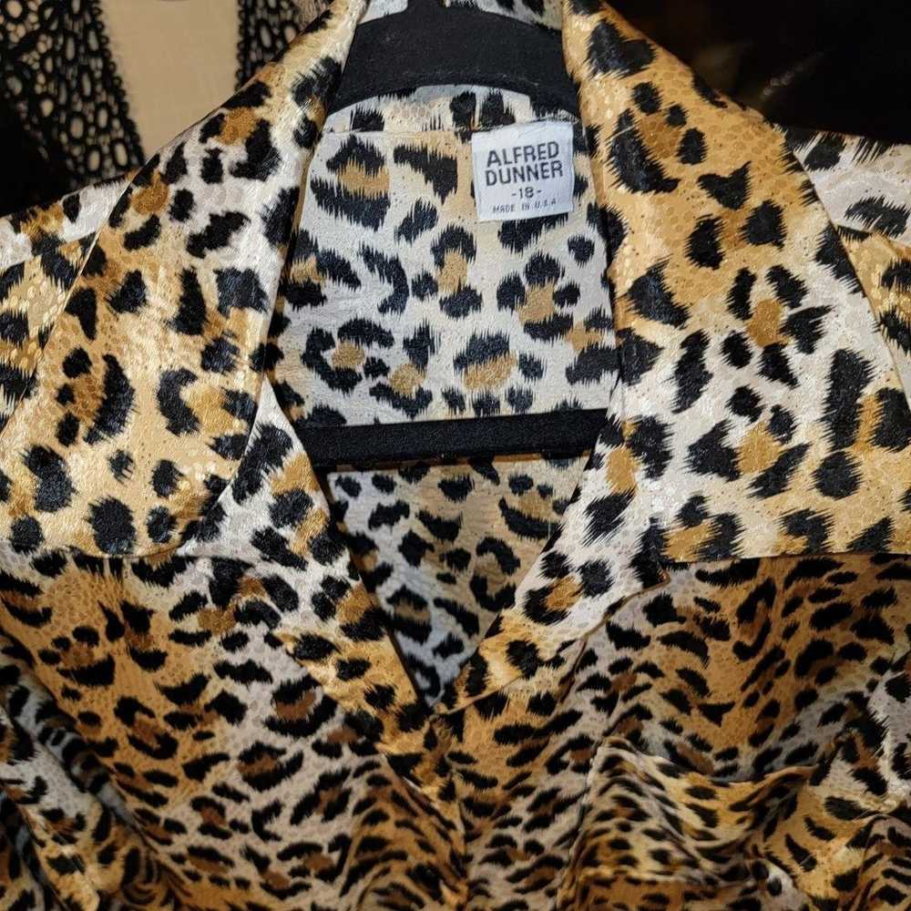 Alfred Dunner qvc vintage leopard cheetah silky s… - image 4