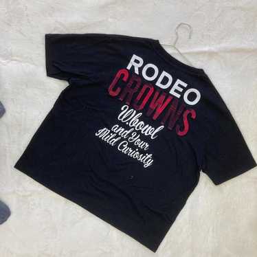 Rodeo Crowns Short Sleeve T-shirt with Logo Back … - image 1