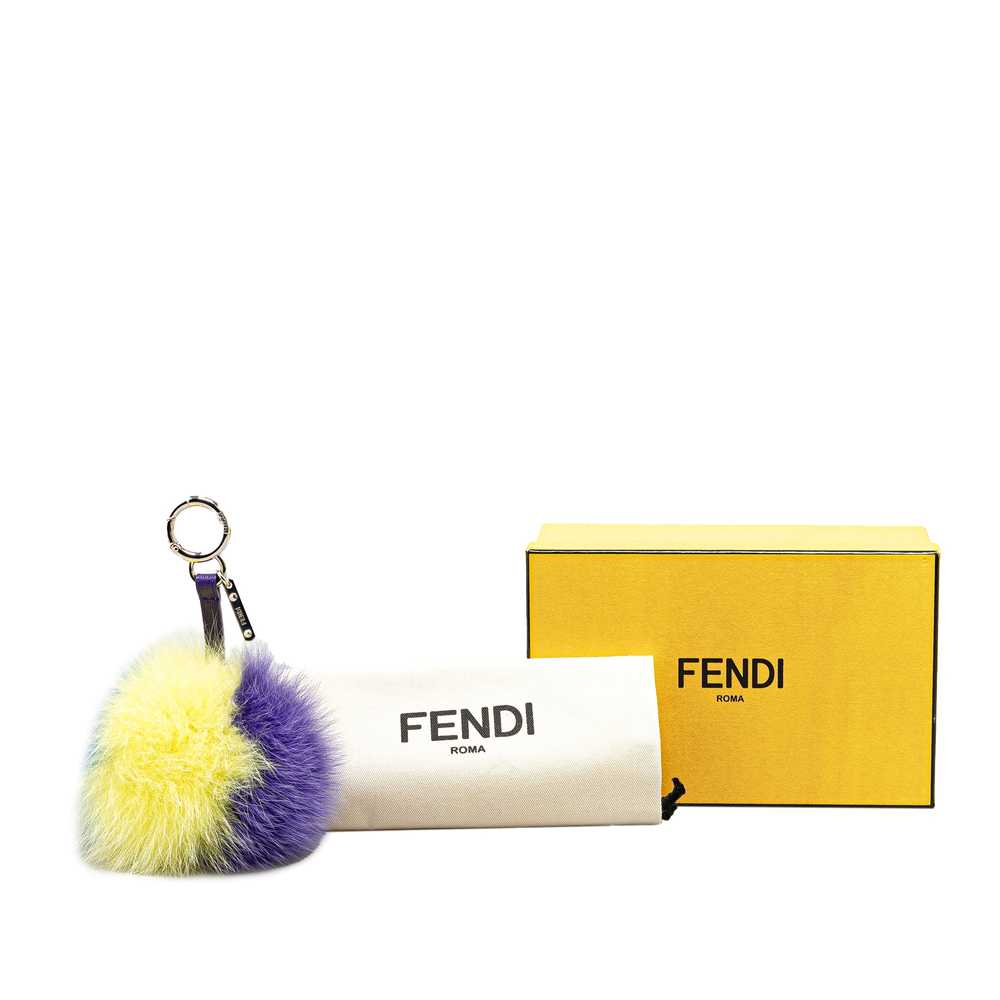 Blue Fendi Fur Pom-Pom Key Chain - image 5