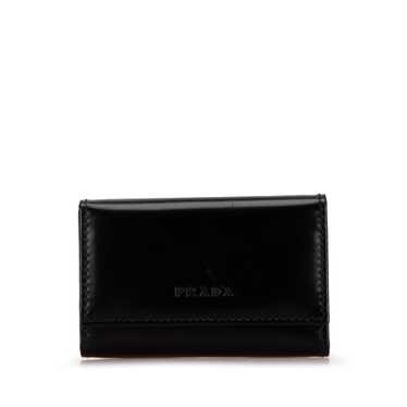 Black Prada Leather Key Case