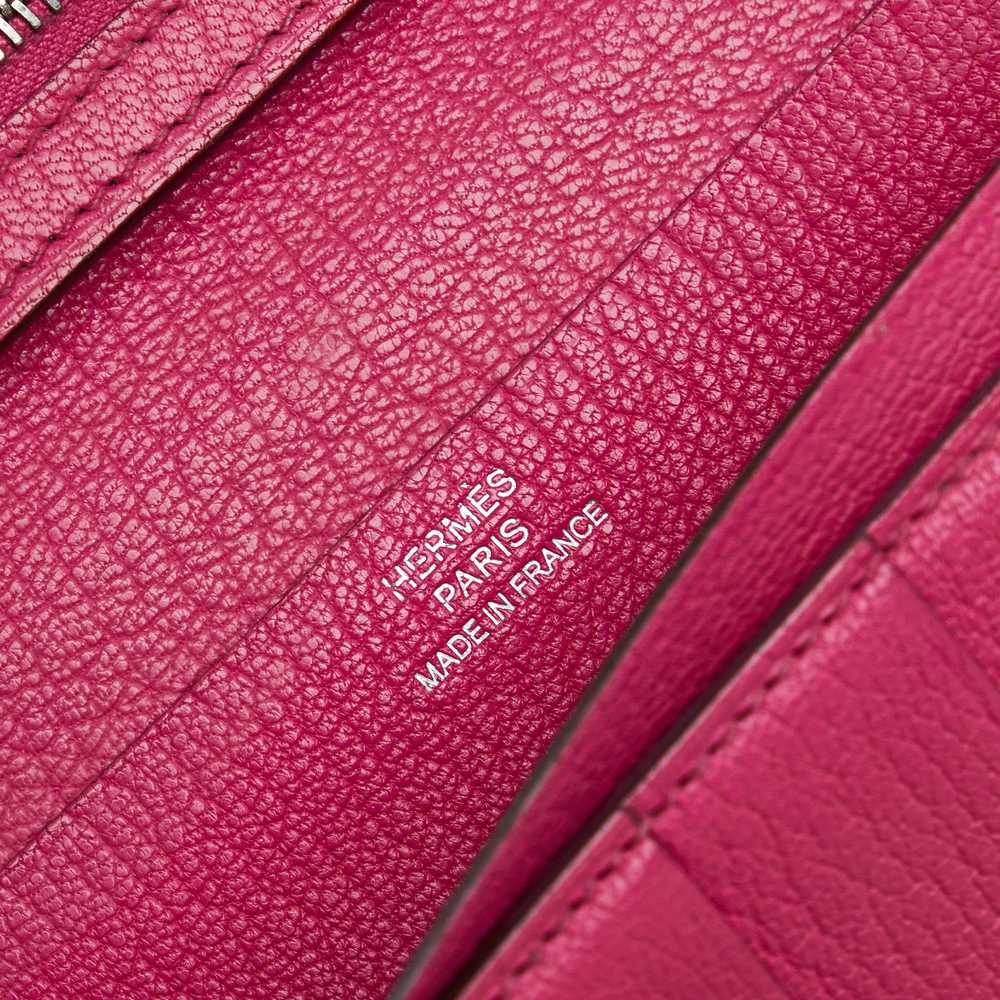 Pink Hermes Bearn Soufflet Wallet - image 6