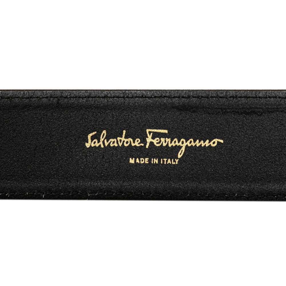 Brown Ferragamo Suede Gancini Belt - image 4