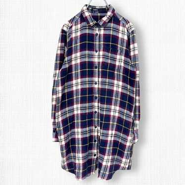 m76》Aznoaz Shirt Tunic Check Haori 100% Cotton Pa… - image 1