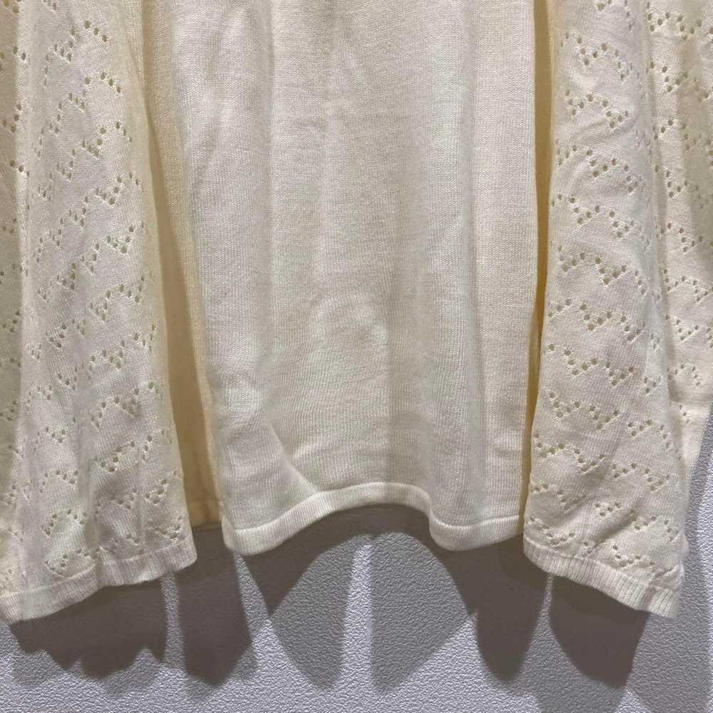 【GRL】Grail Half-sleeve Shirt Knit Ivory White V-n… - image 5