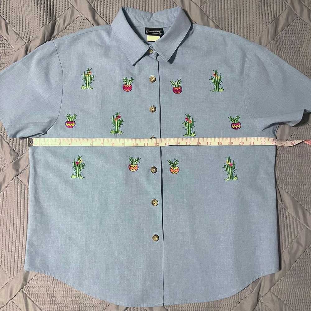 Vintage BonWorth Women’s Embroidered Button Down … - image 6