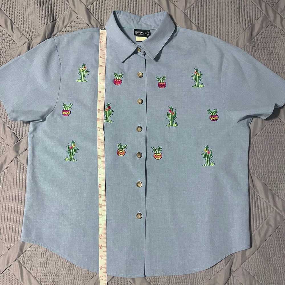 Vintage BonWorth Women’s Embroidered Button Down … - image 7