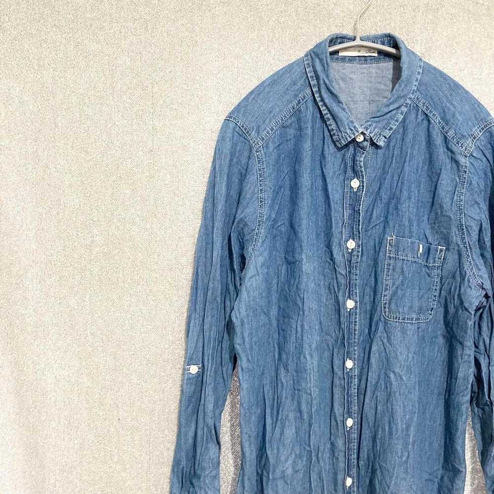 Excellent item✦Pipue de Pique Denim Long Shirt On… - image 1