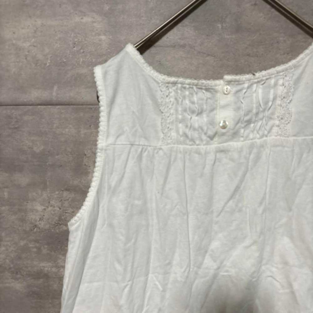 Samansa Mos2 sleeveless cutsew white lace. - image 11