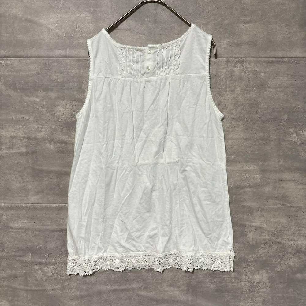 Samansa Mos2 sleeveless cutsew white lace. - image 7