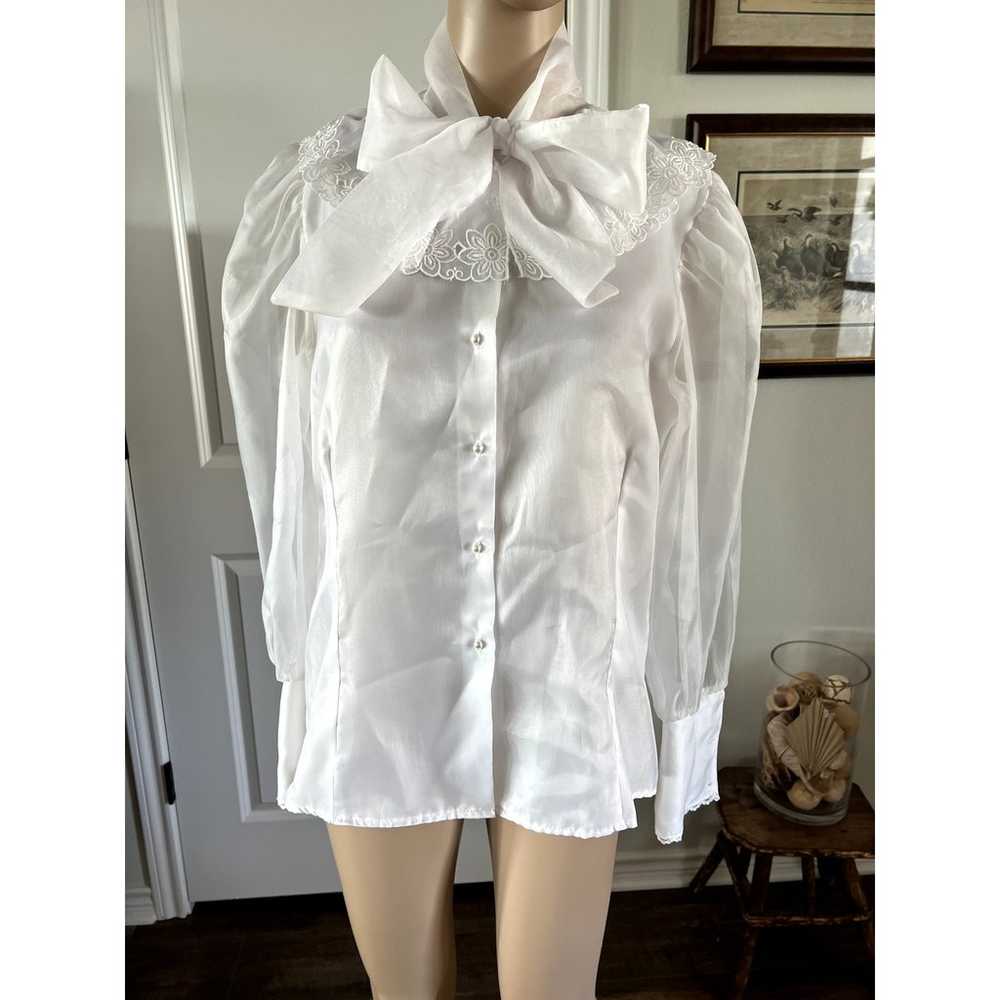 Vintage white Notations blouse - image 1