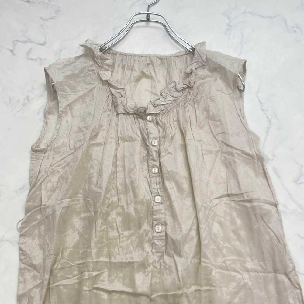 *Deux* Nice Crap* Tunic Sleeveless Frill Neck Glo… - image 5