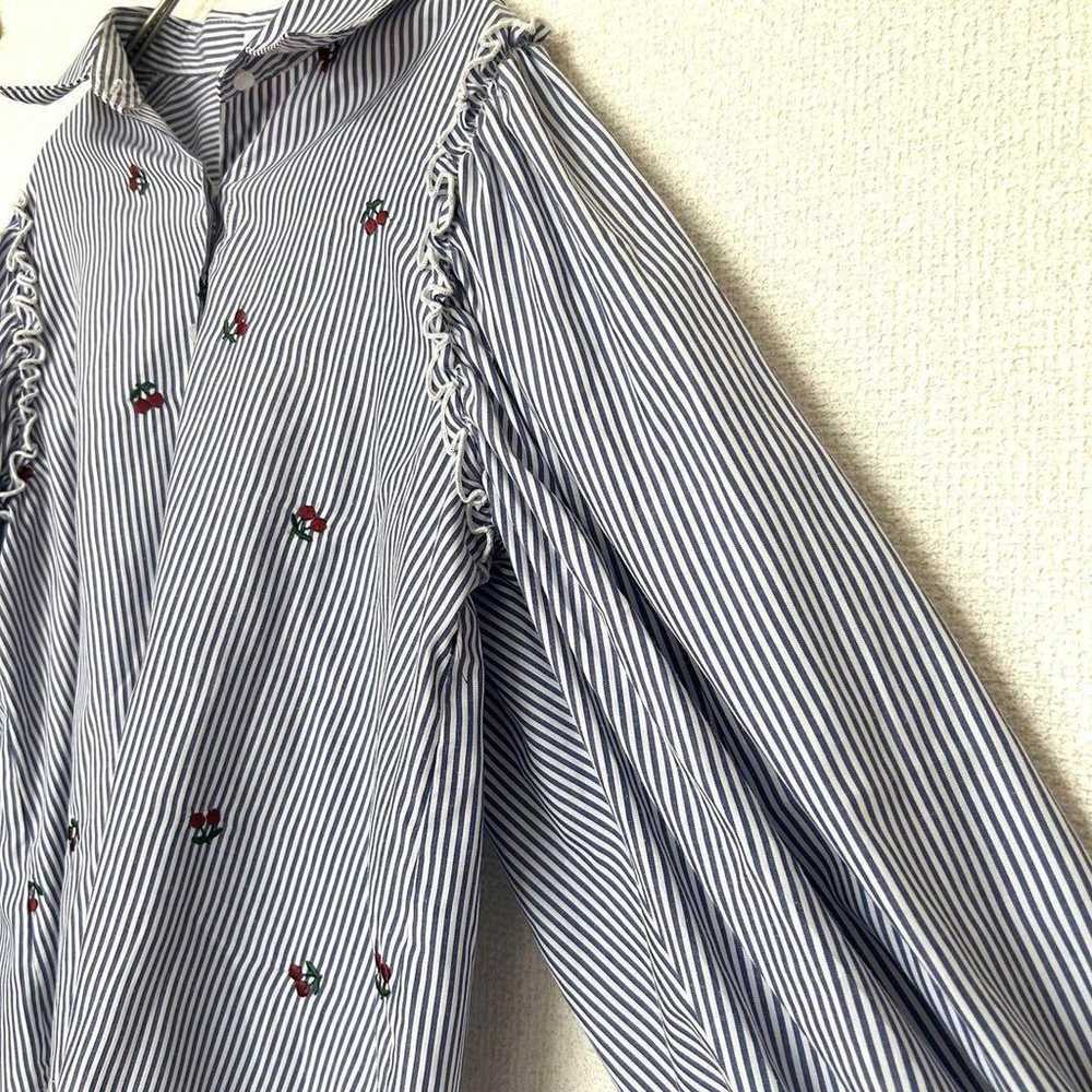 【Olive des Olive】FREE Shirt Blouse Stripe Balloon… - image 6