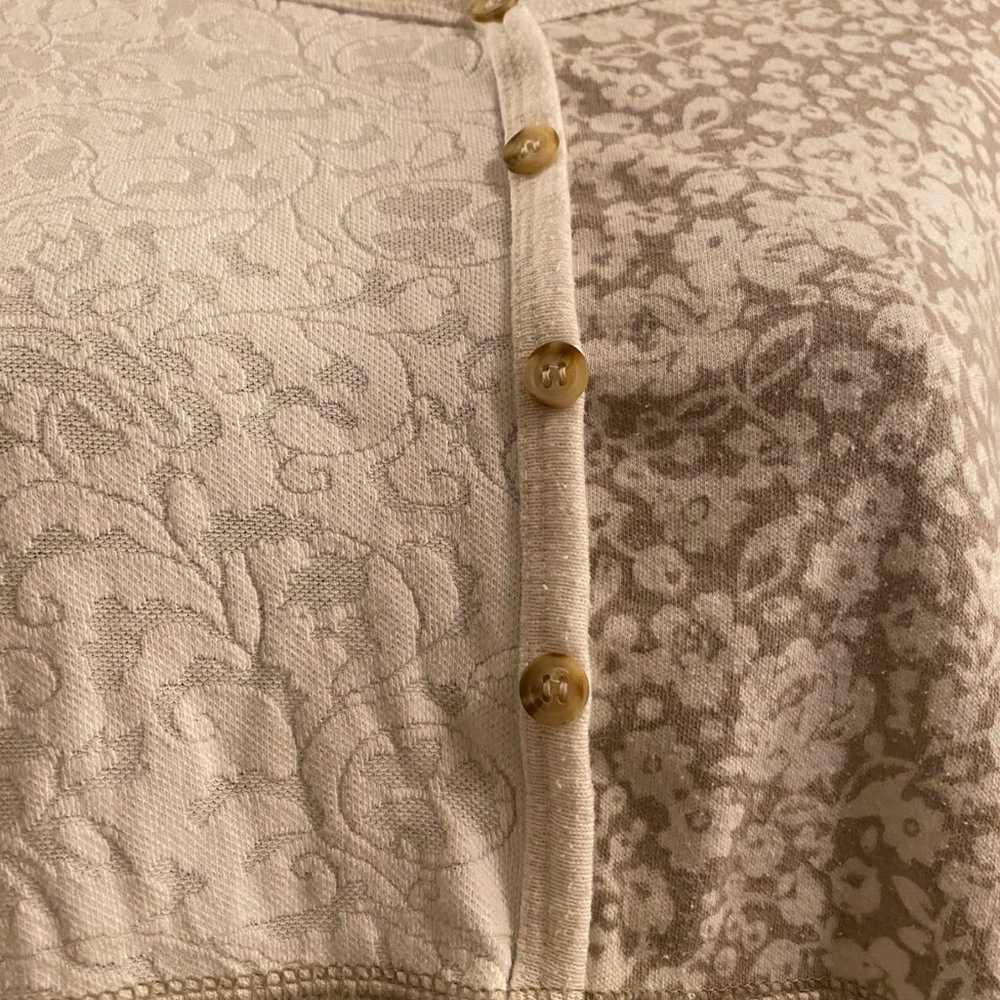 Retro Young Stuff Cream Tan Lace Floral Colorbloc… - image 3