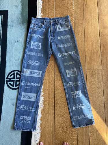 Vetements FW19-20 All Over Error Jeans