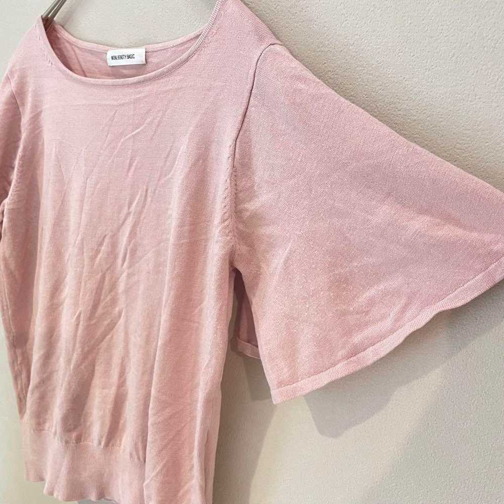 【Natural Beauty Basic】Sleeve Flare Pearl ♡ Short-… - image 3