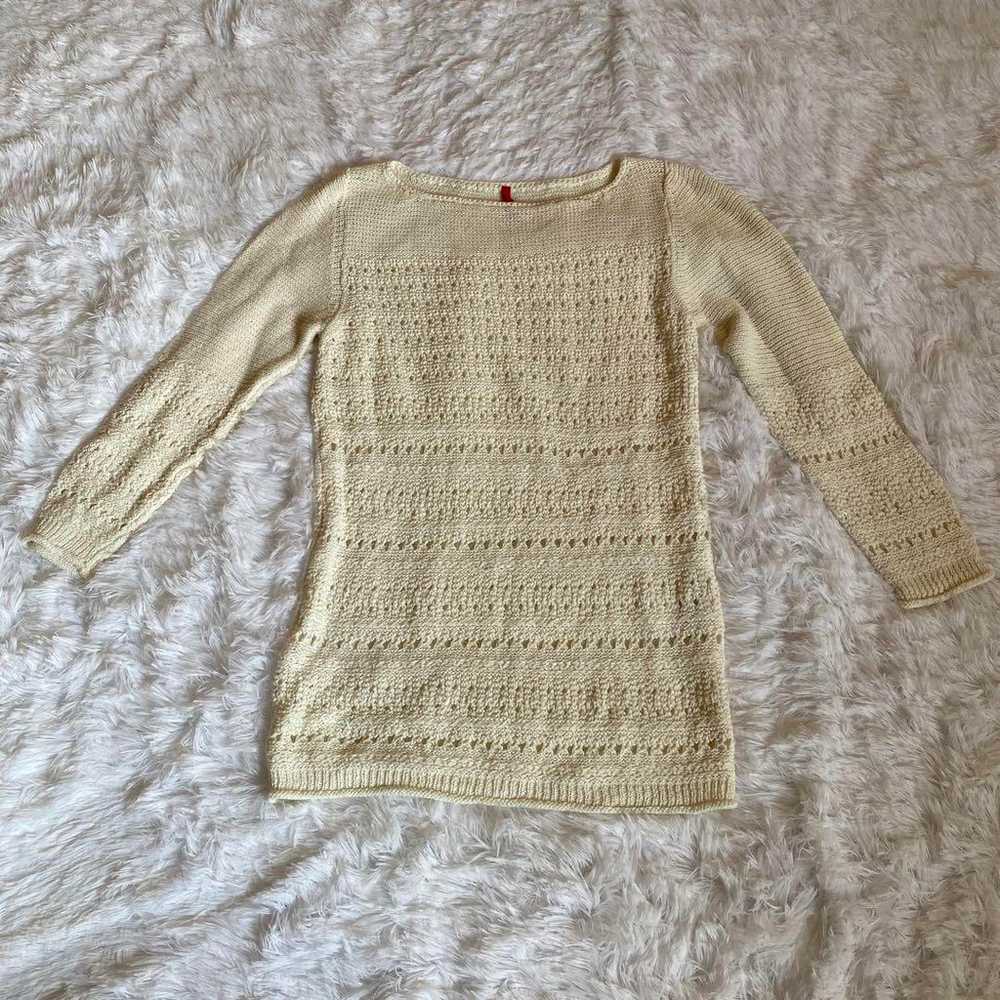 【ELLE】Elle Knit Beige Size M - image 2