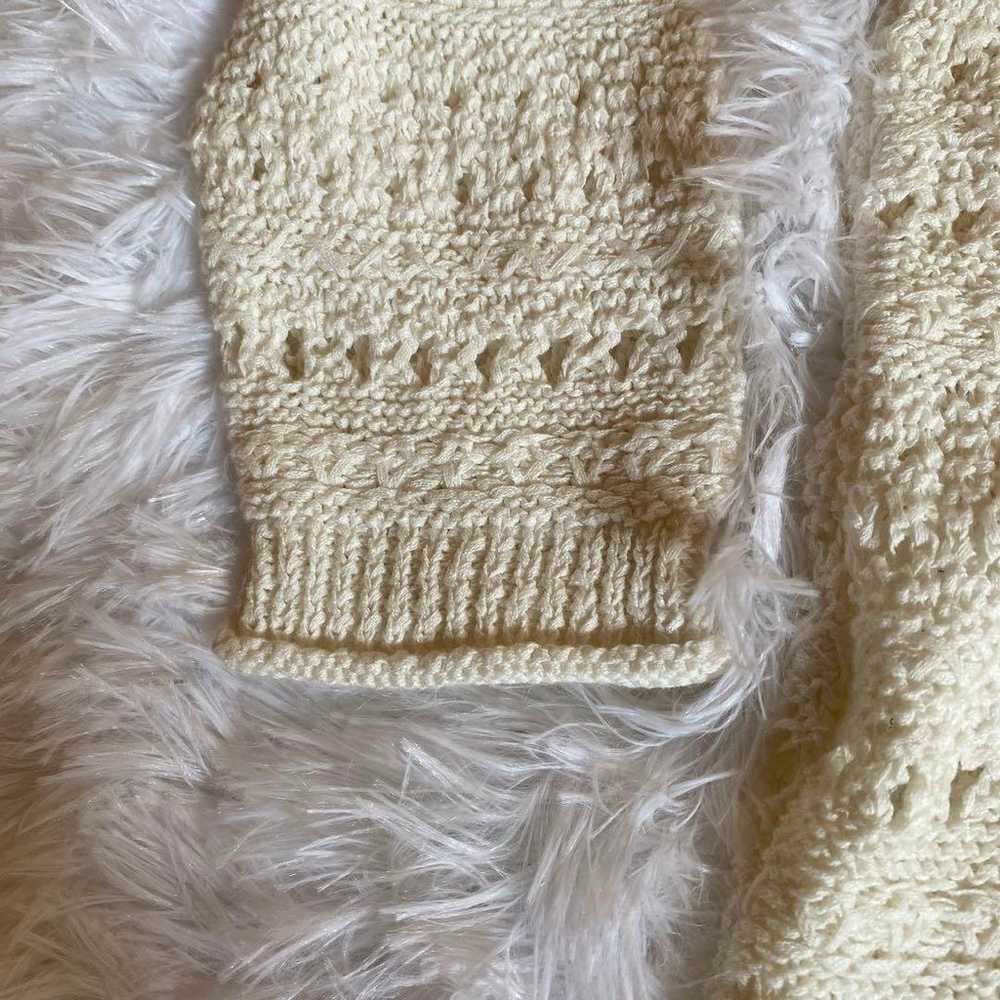 【ELLE】Elle Knit Beige Size M - image 9