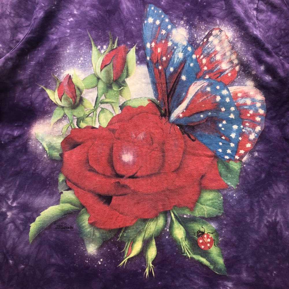 Vintage The Mountain Roses Flower Butterfly T-Shi… - image 6