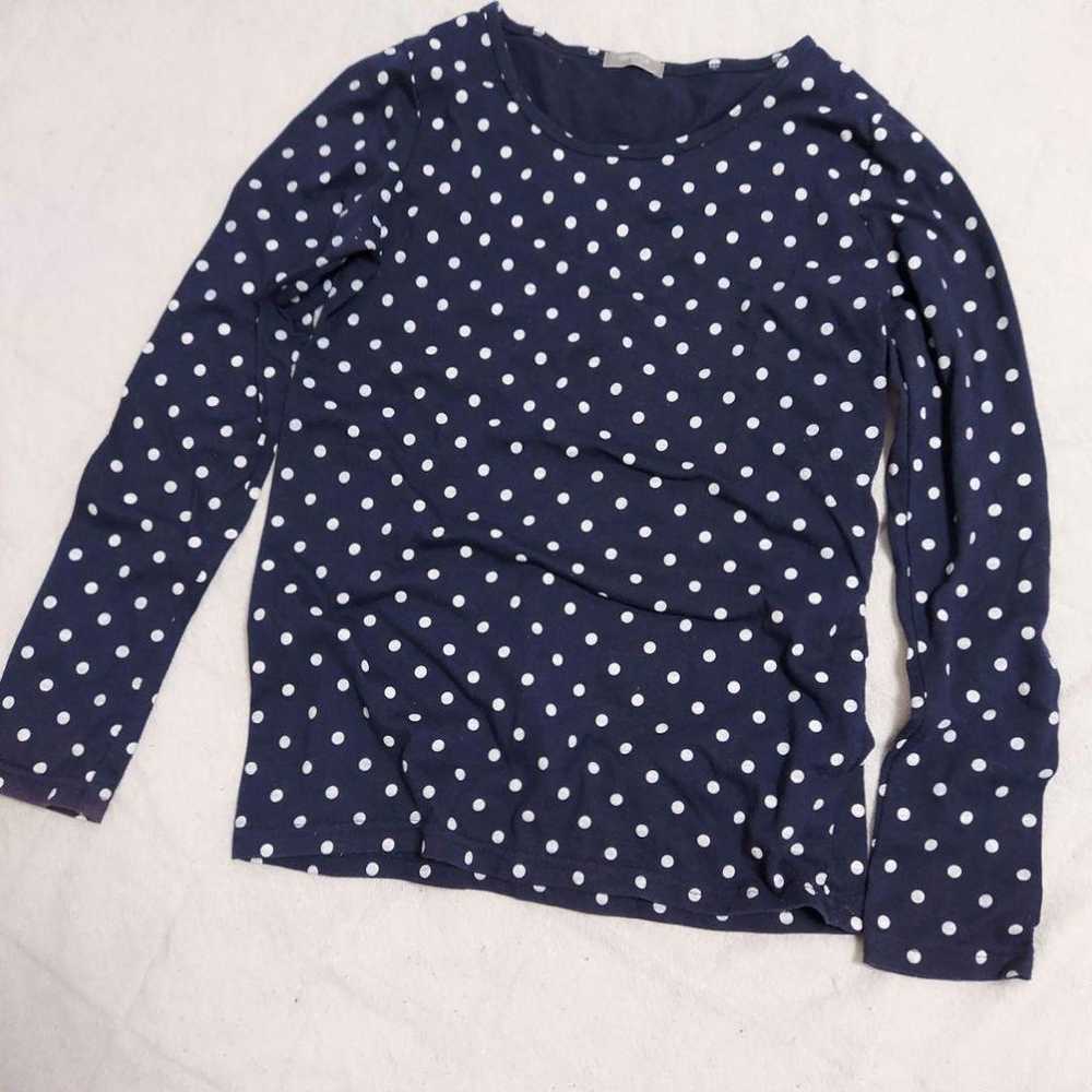 CINEMA CLUB Women's Long Sleeve Shirt Navy Blue P… - image 2