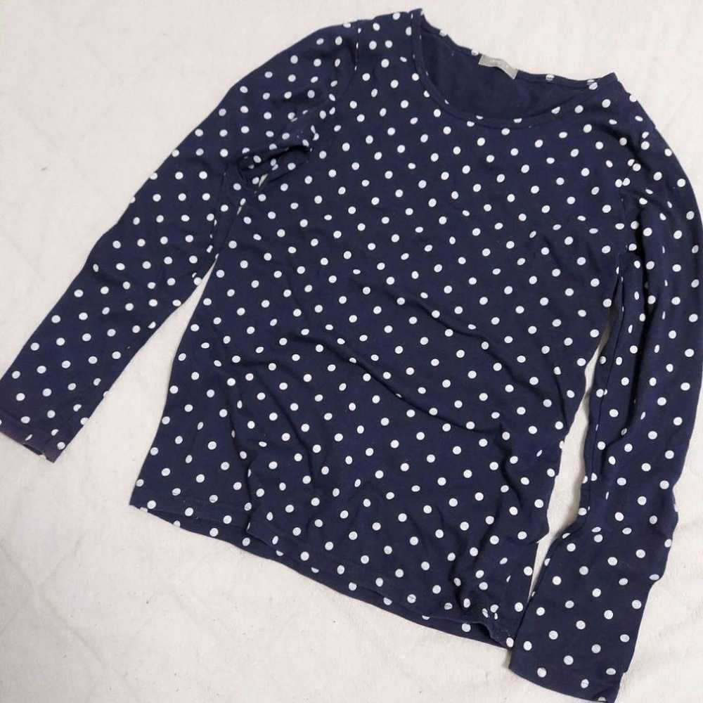 CINEMA CLUB Women's Long Sleeve Shirt Navy Blue P… - image 7