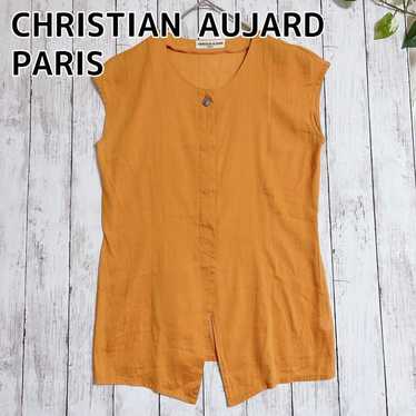 CHRISTIAN AUJARD PARIS LIGHT BLUE WHITE BROWN CHECKED… - Gem