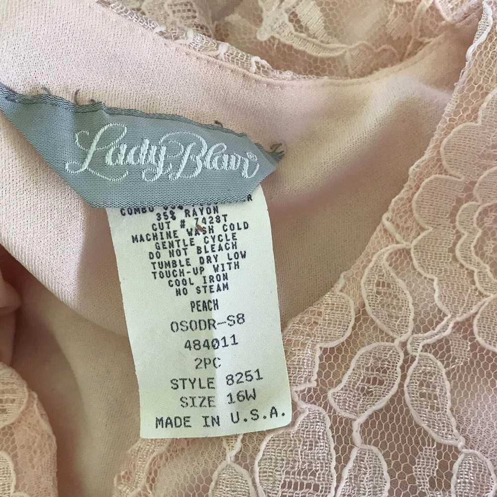 Lady Blair Vintage Peach Faux Pearl Button Blouse… - image 6