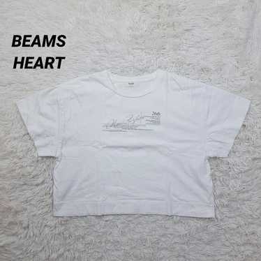 ◎BEAMS HEART T-shirt, Short Sleeve, White