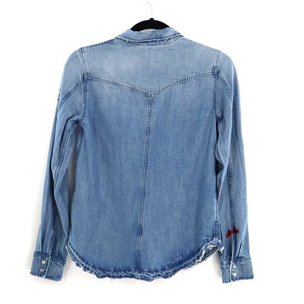 Odd Molly Denim Button-Up Shirt Womens Size 0 Mad… - image 7