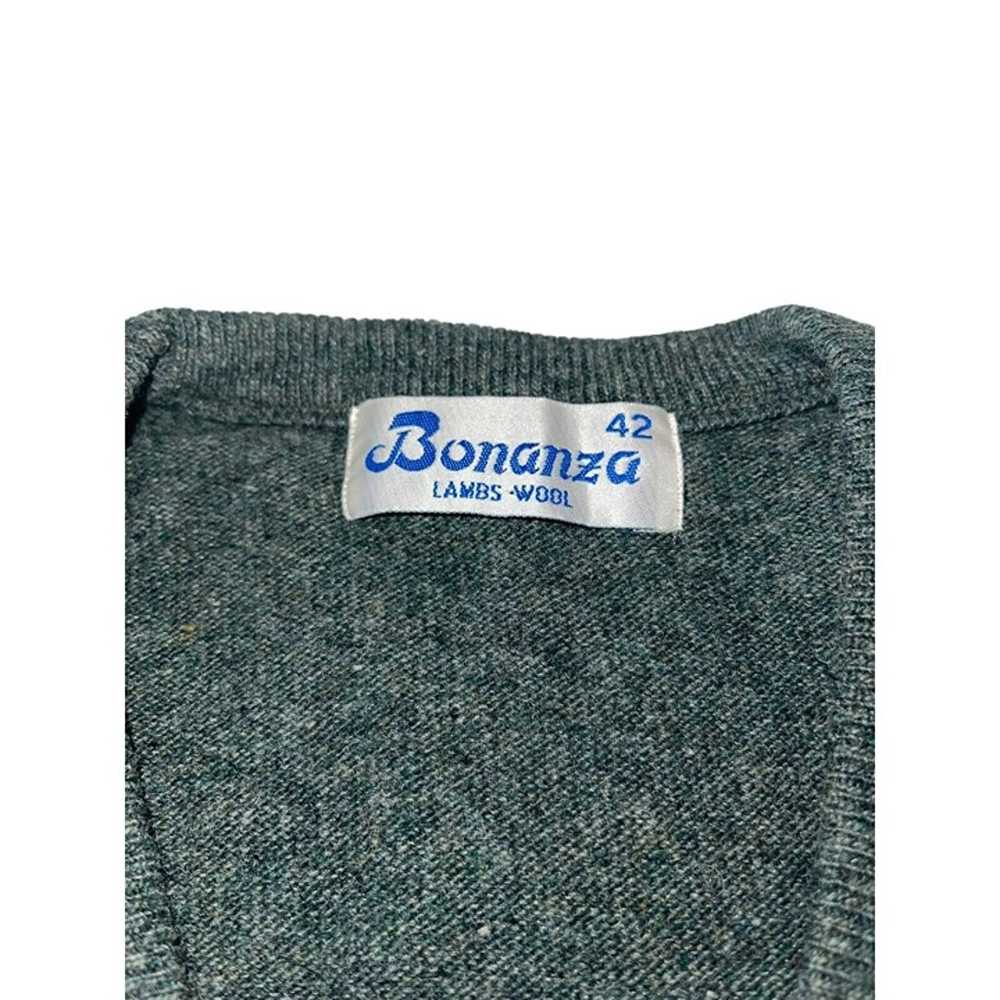 Vintage Bonanza Lambs Wool Mens Sweater Vest Size… - image 4