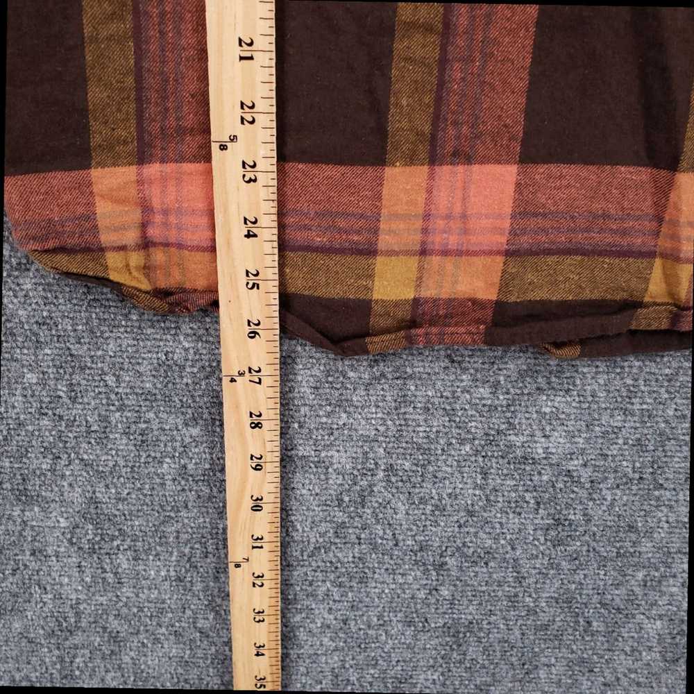 Prana Womens Small Brown Plaid Flannel Dante Top … - image 5