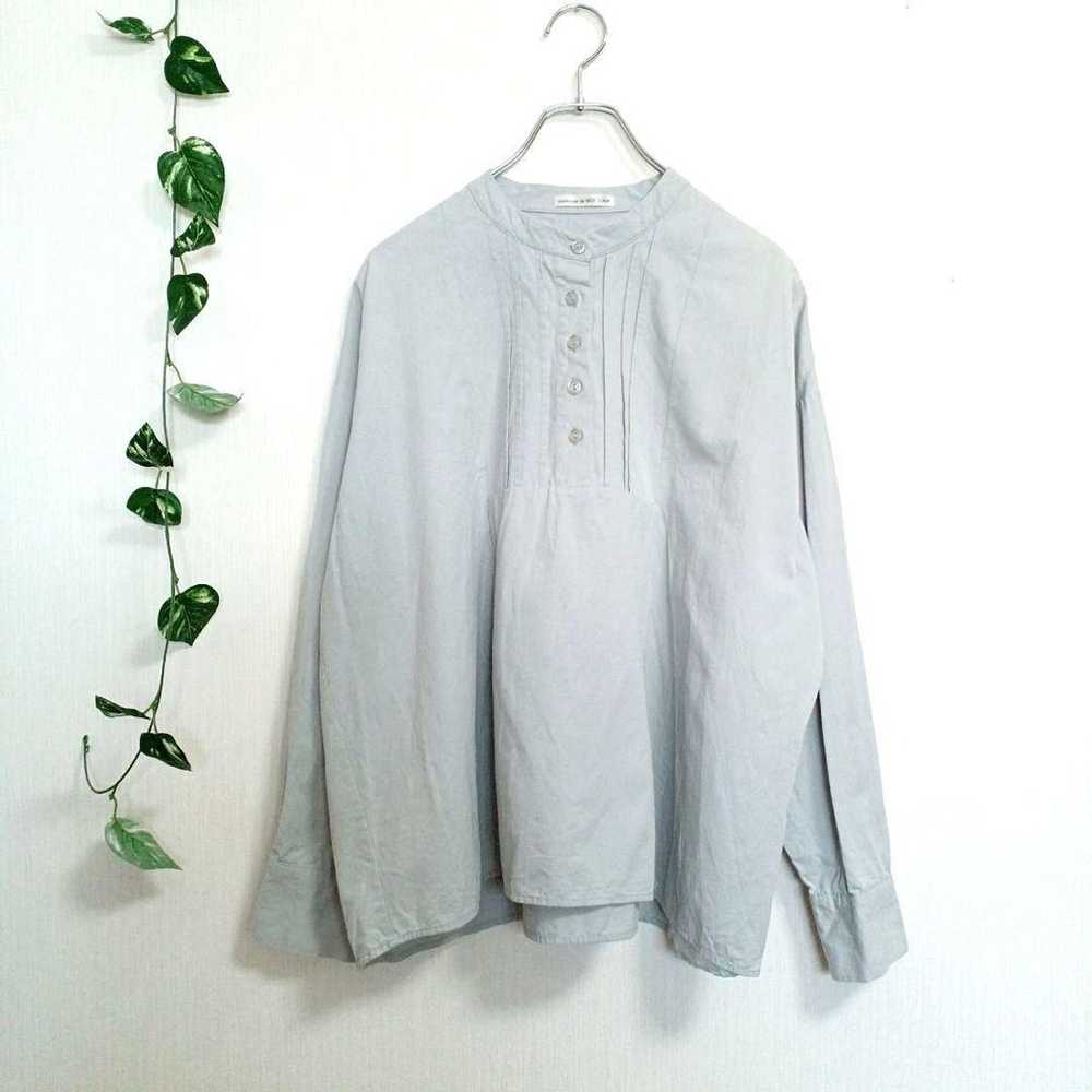 a1431 [Nice Clap] Long Sleeve Blouse Cotton Overs… - image 1