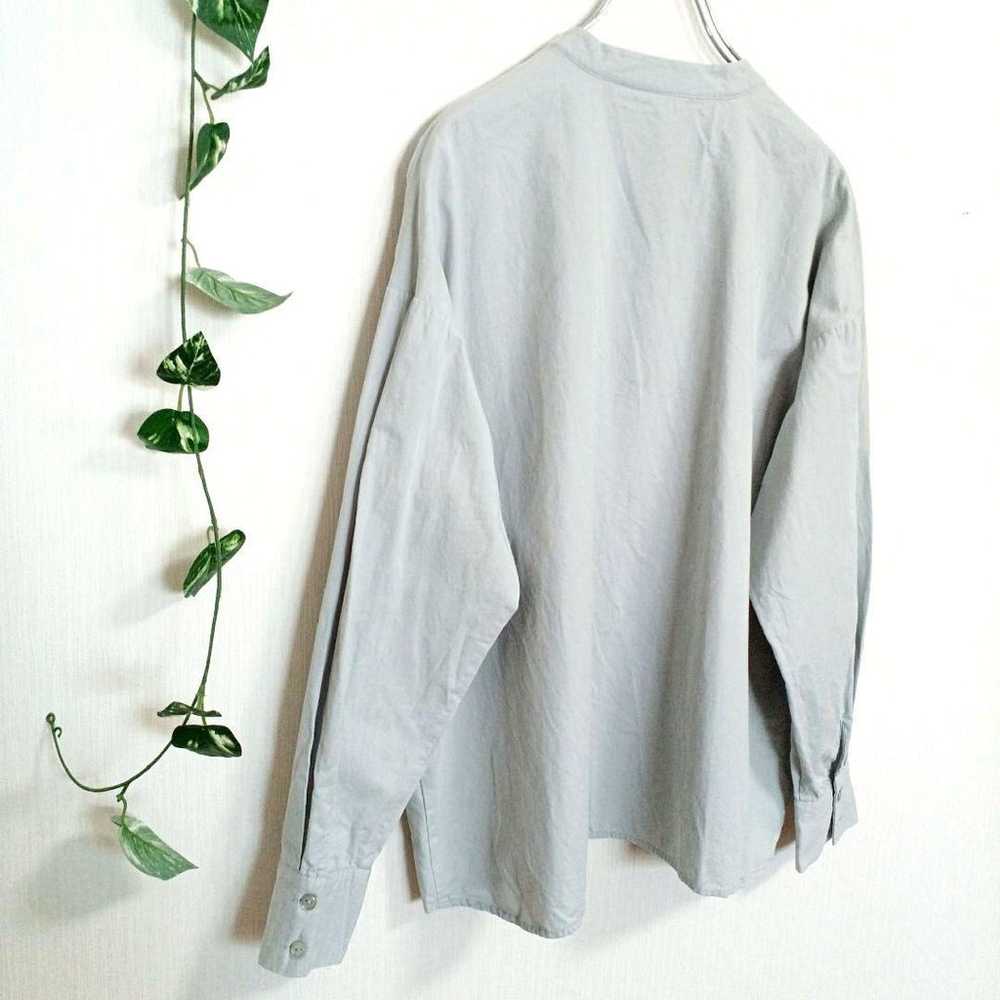 a1431 [Nice Clap] Long Sleeve Blouse Cotton Overs… - image 7