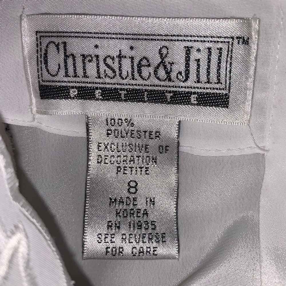 Christie & Jill Sz 8P White Puff Sleeve Top Cotta… - image 11