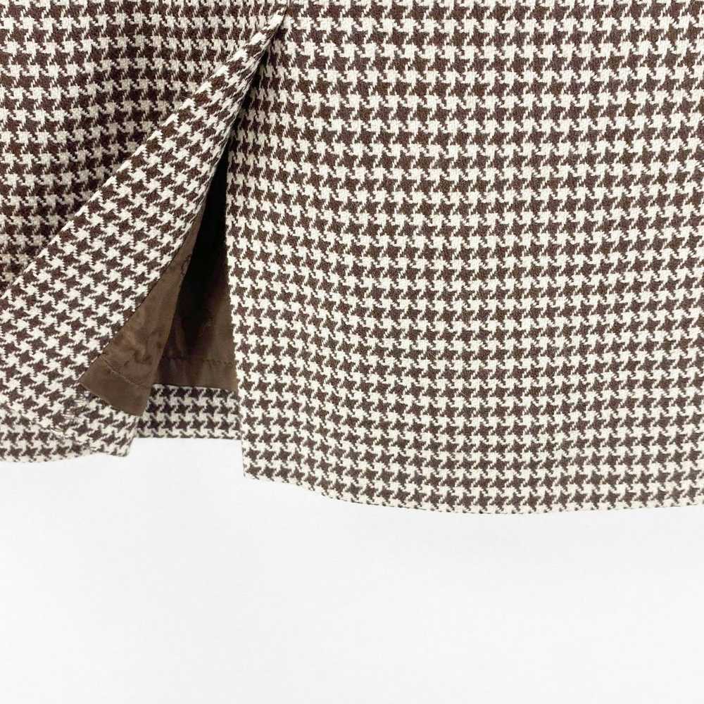 Escada ESCADA Vintage Brown Houndstooth Pencil Mi… - image 3