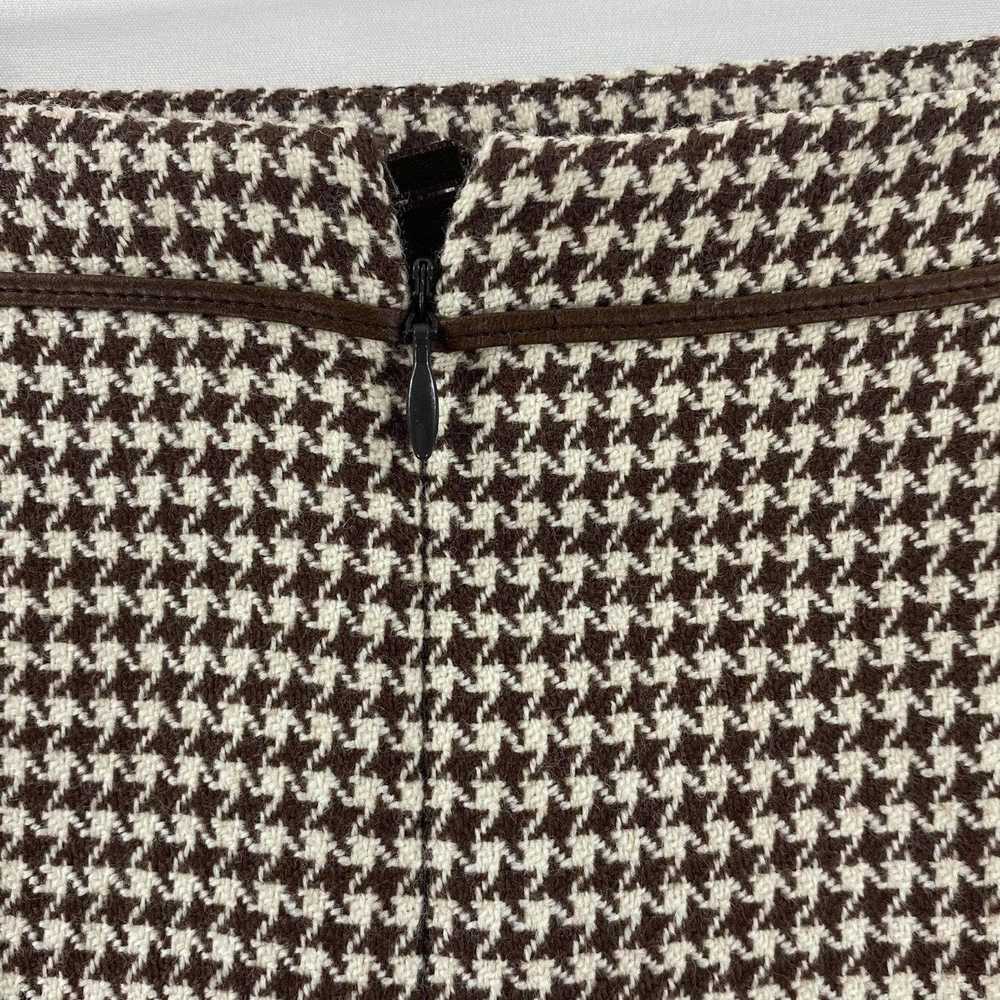 Escada ESCADA Vintage Brown Houndstooth Pencil Mi… - image 5