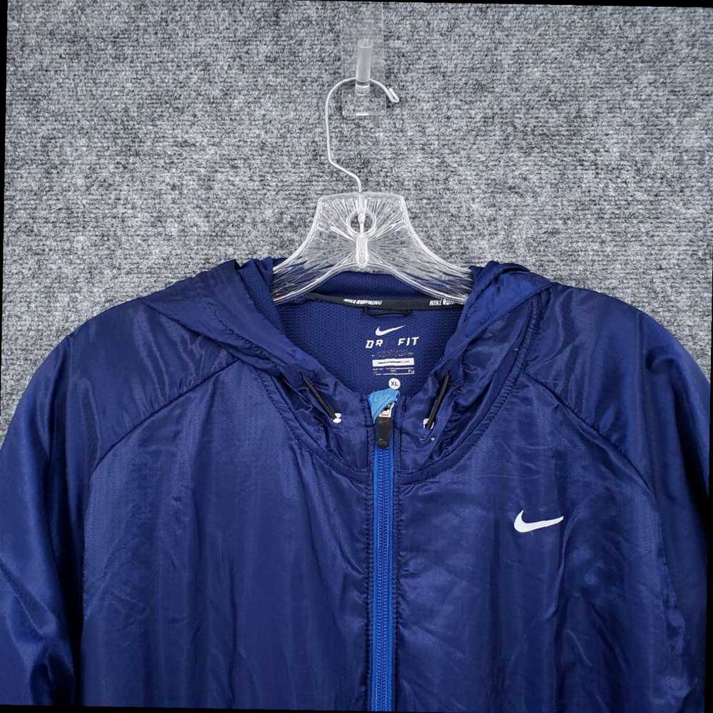 Nike Mens XL Blue Fanatic Full Zip Hooded Running… - image 2