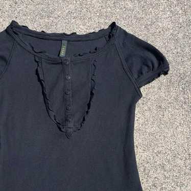 Y2K Vintage Frill T-Shirt, Heisei Era, Fairy, Blac