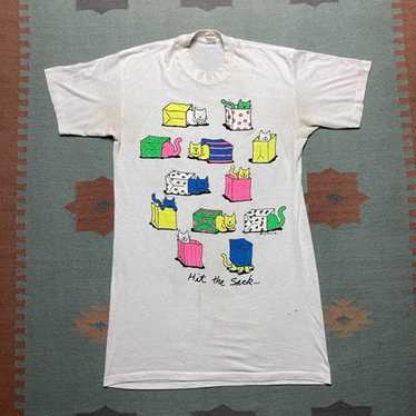 Vintage 90s graphic t shirt oversized sleep neon … - image 1