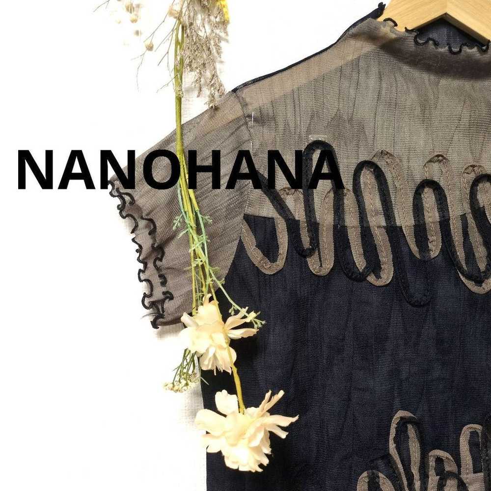 NANOHANA Tops Sheer Transparent Stylish Vintage R… - image 1