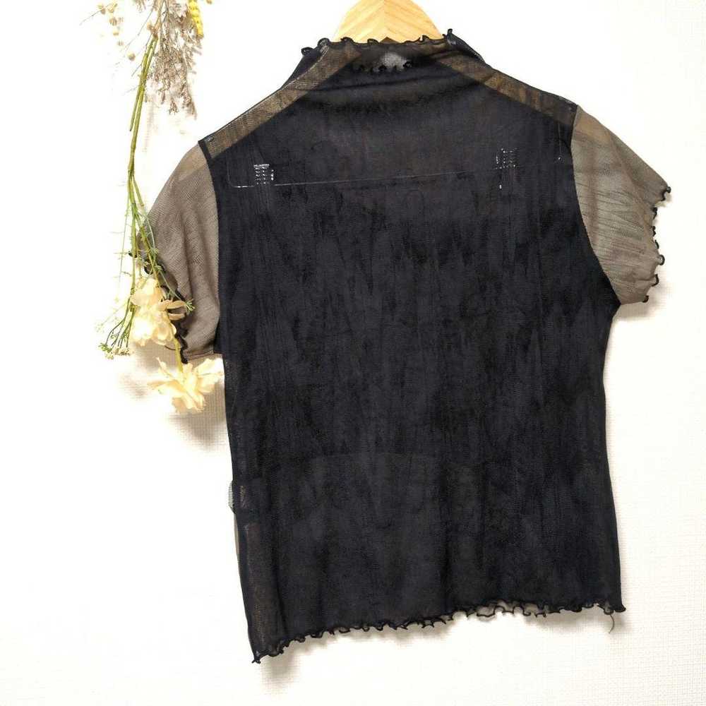 NANOHANA Tops Sheer Transparent Stylish Vintage R… - image 3