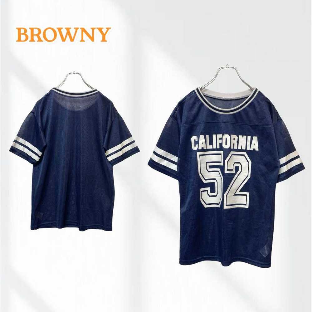 BROWNY Brownie Mesh T-shirt F with English letter… - image 1