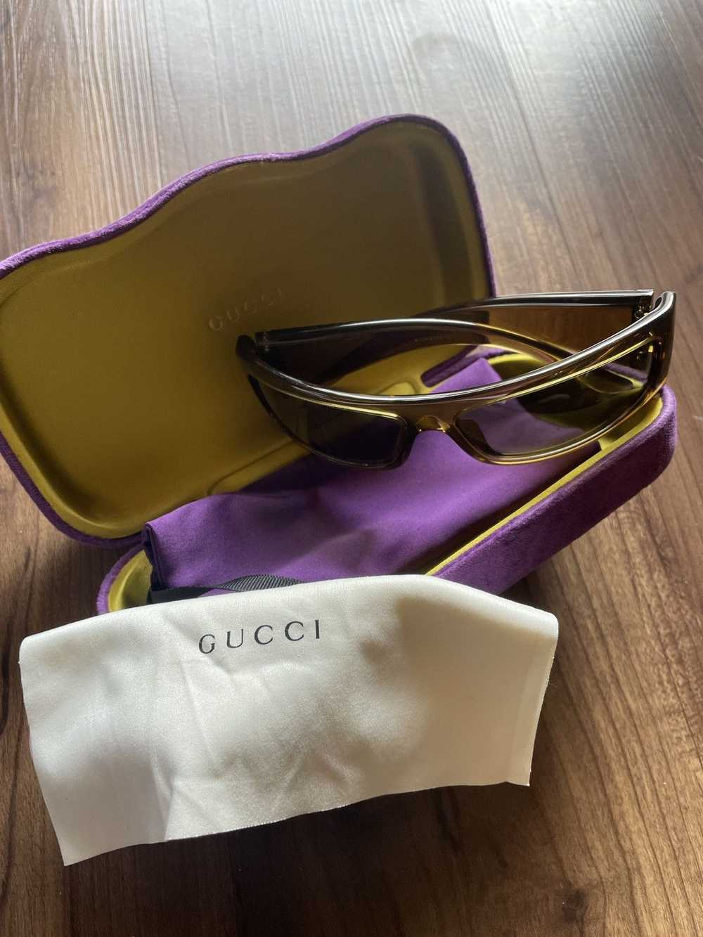 Gucci Gucci Brown Rectangular Sunglasses - image 2