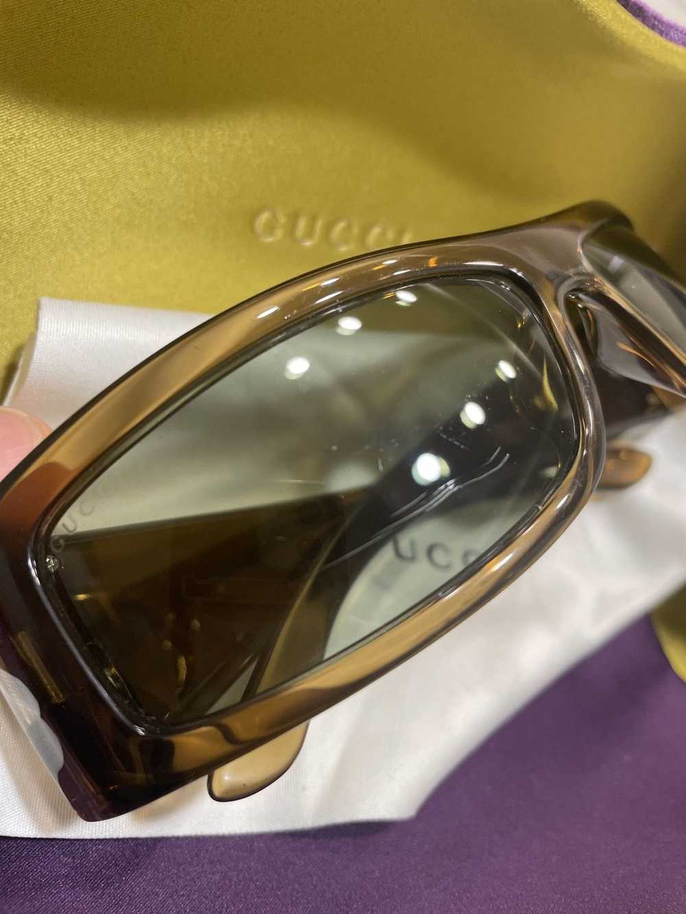 Gucci Gucci Brown Rectangular Sunglasses - image 9