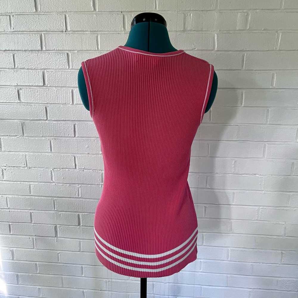 Vintage 70s JCPenney’s pink knit tank top - image 2